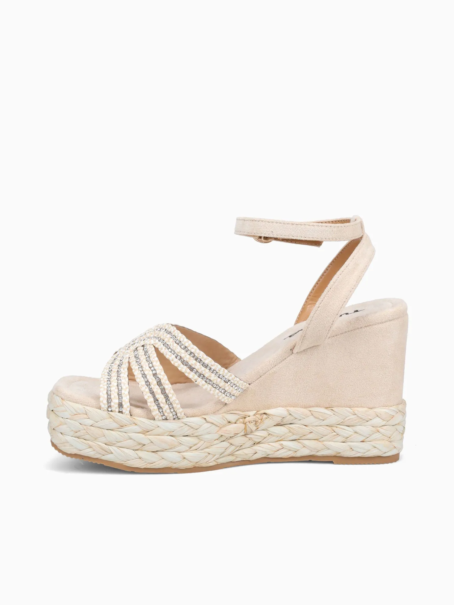 Antalya Beige Raffia Suede