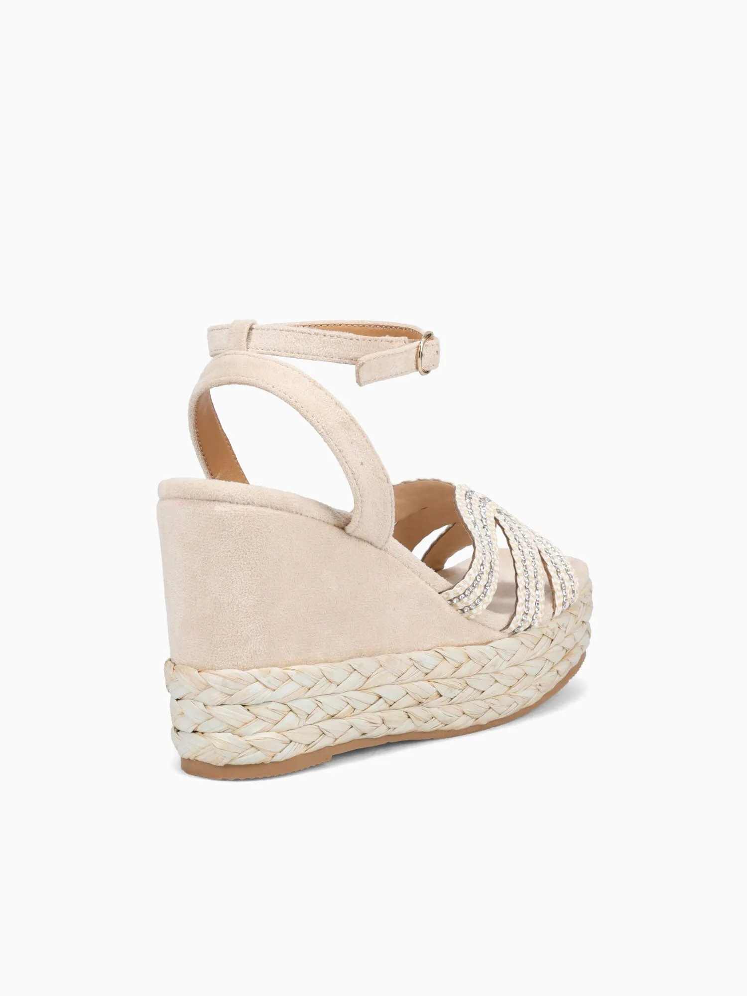 Antalya Beige Raffia Suede