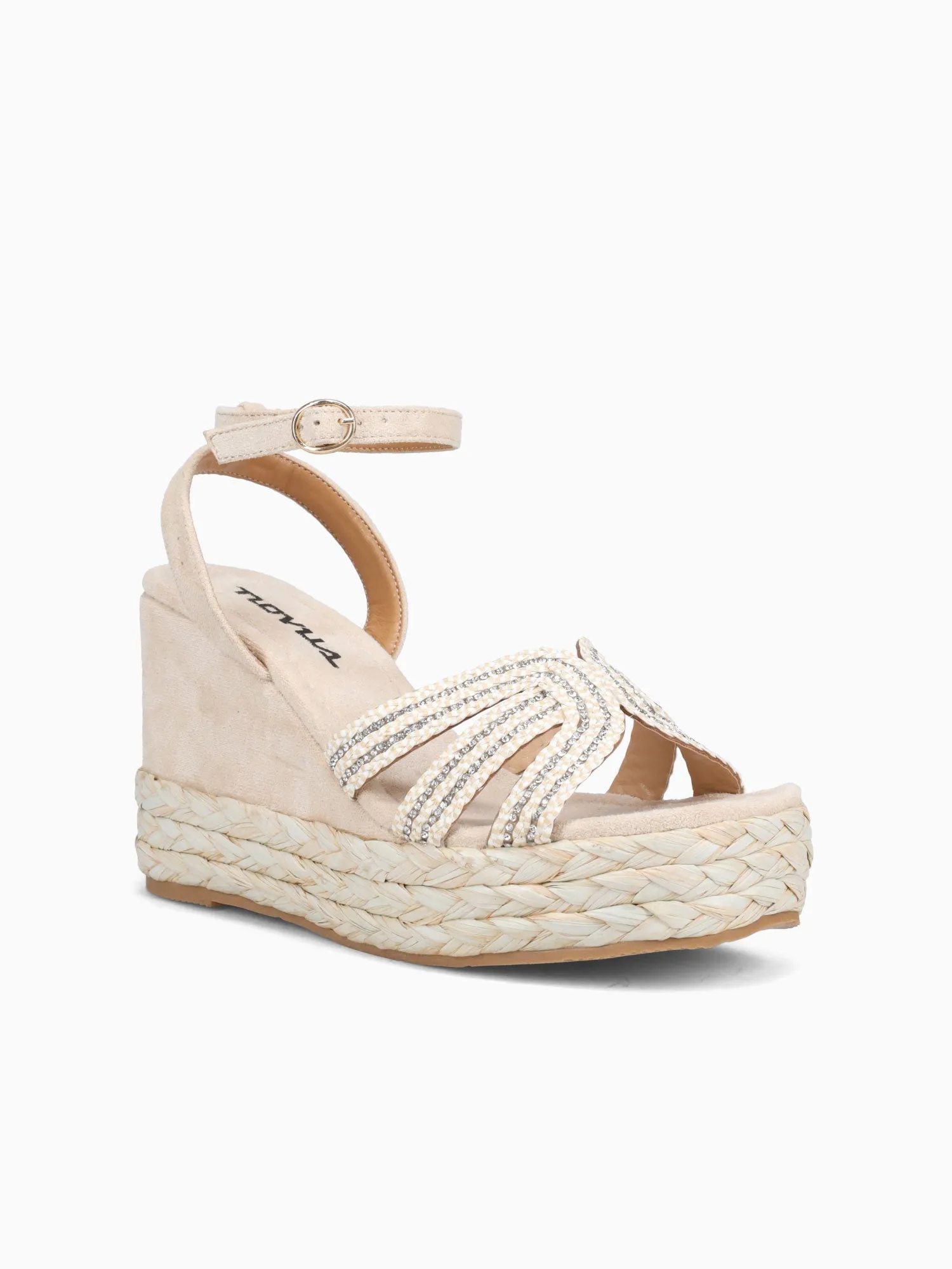 Antalya Beige Raffia Suede