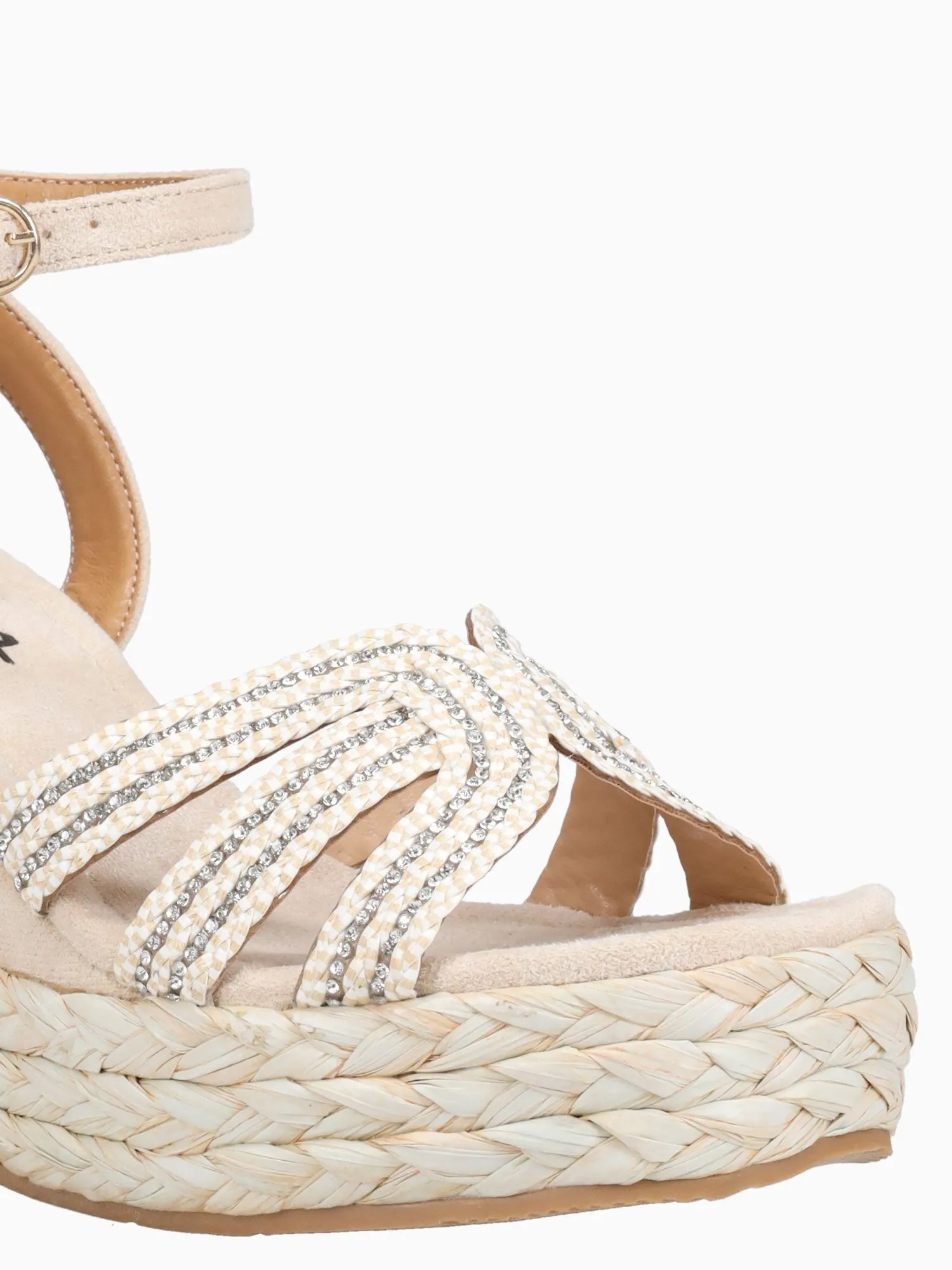 Antalya Beige Raffia Suede