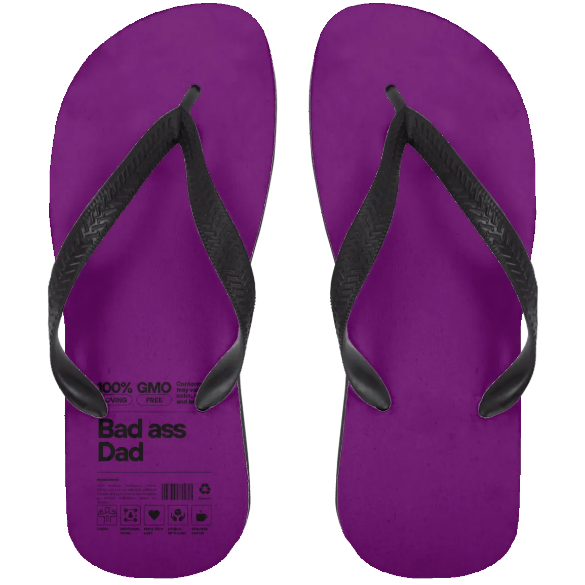 Bad Ass Dad -- Adult Flip Flops