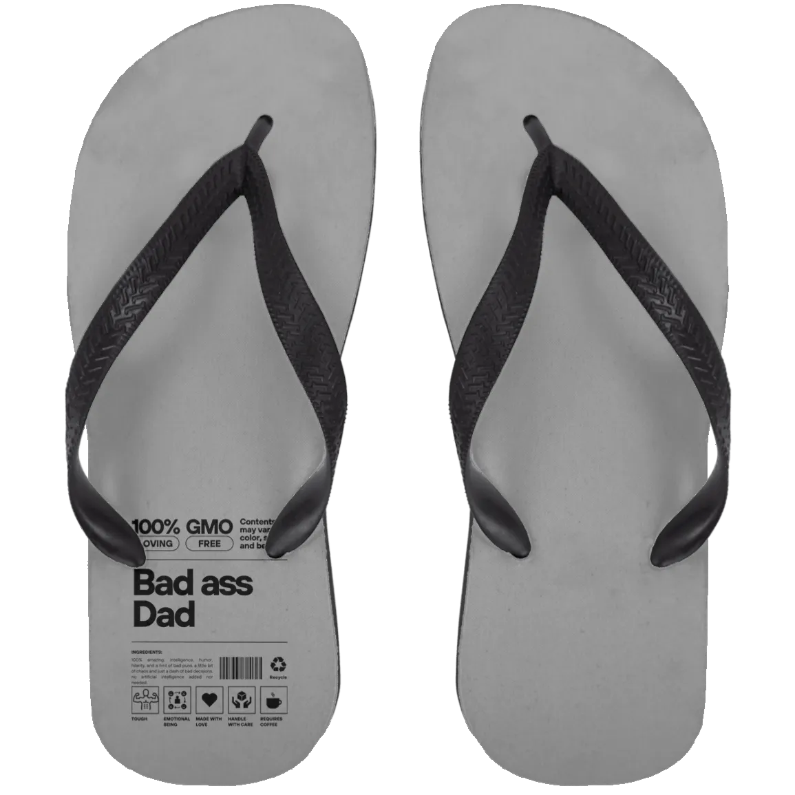Bad Ass Dad -- Adult Flip Flops