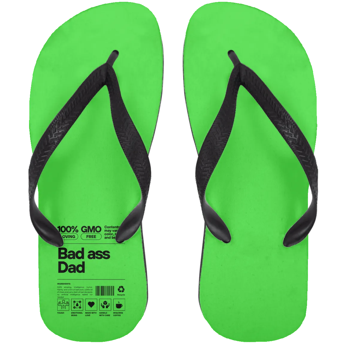 Bad Ass Dad -- Adult Flip Flops