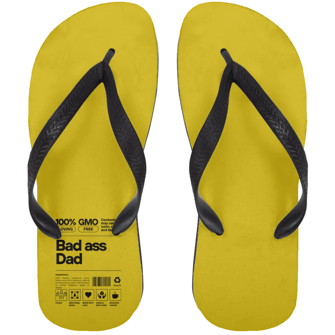 Bad Ass Dad -- Adult Flip Flops