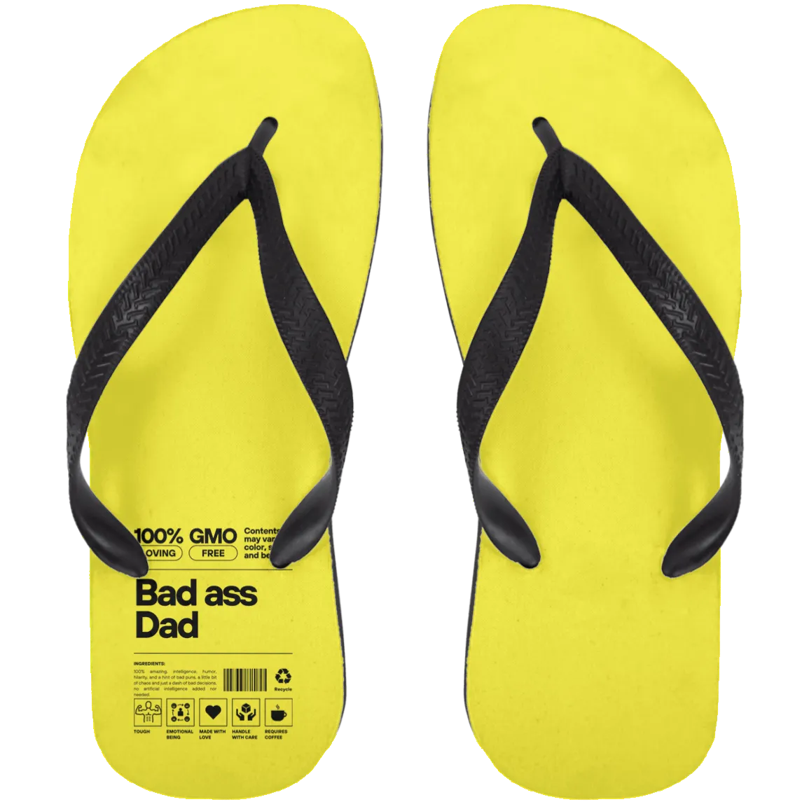 Bad Ass Dad -- Adult Flip Flops