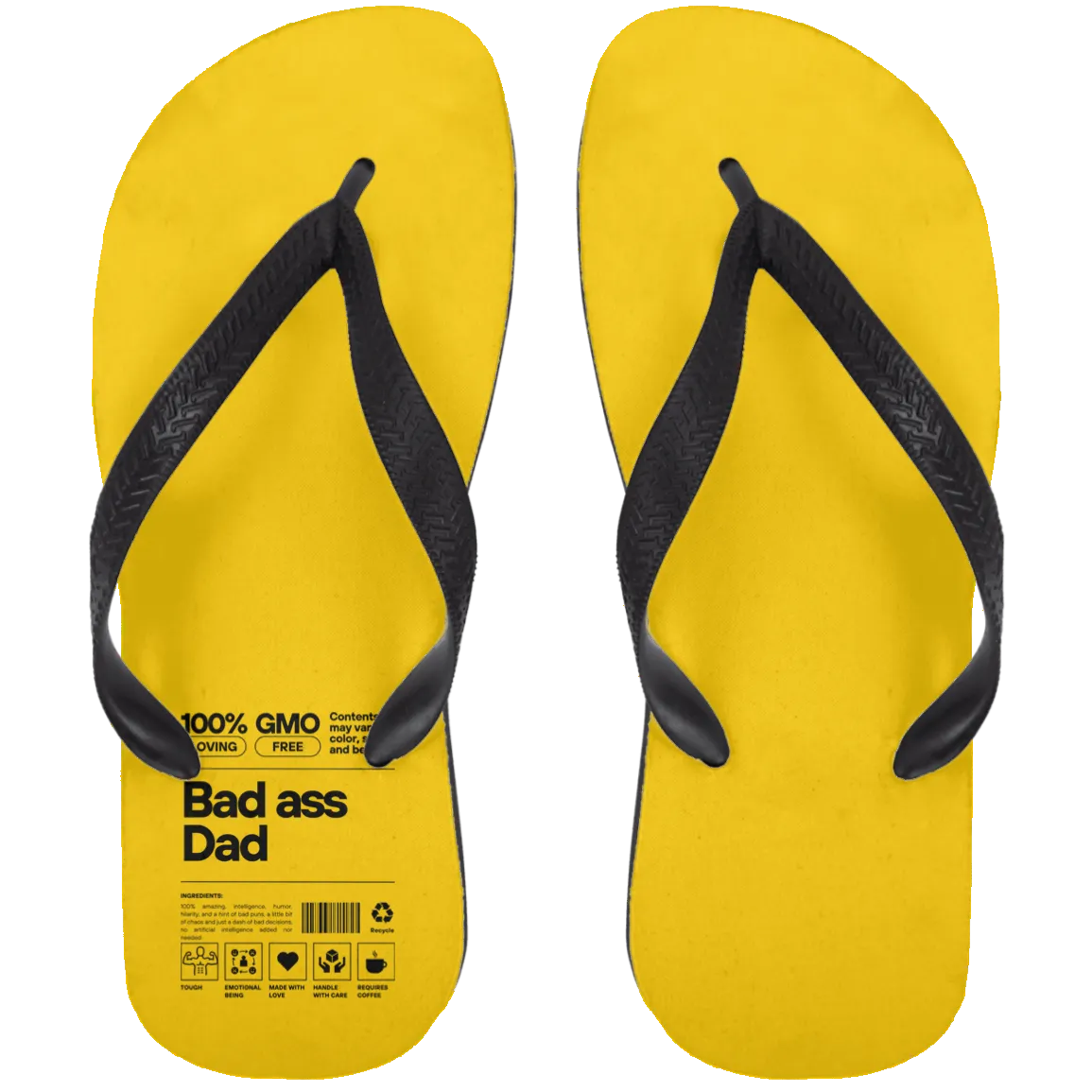 Bad Ass Dad -- Adult Flip Flops