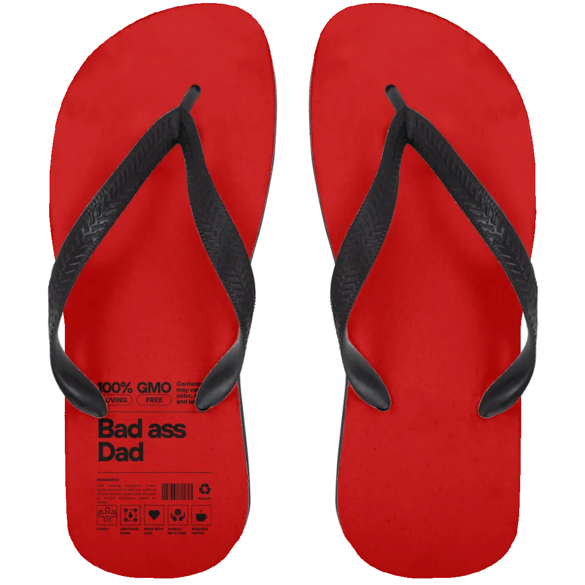 Bad Ass Dad -- Adult Flip Flops