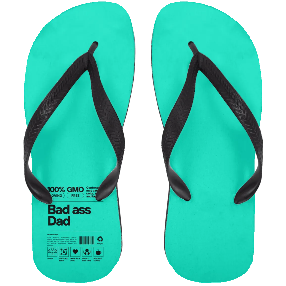 Bad Ass Dad -- Adult Flip Flops