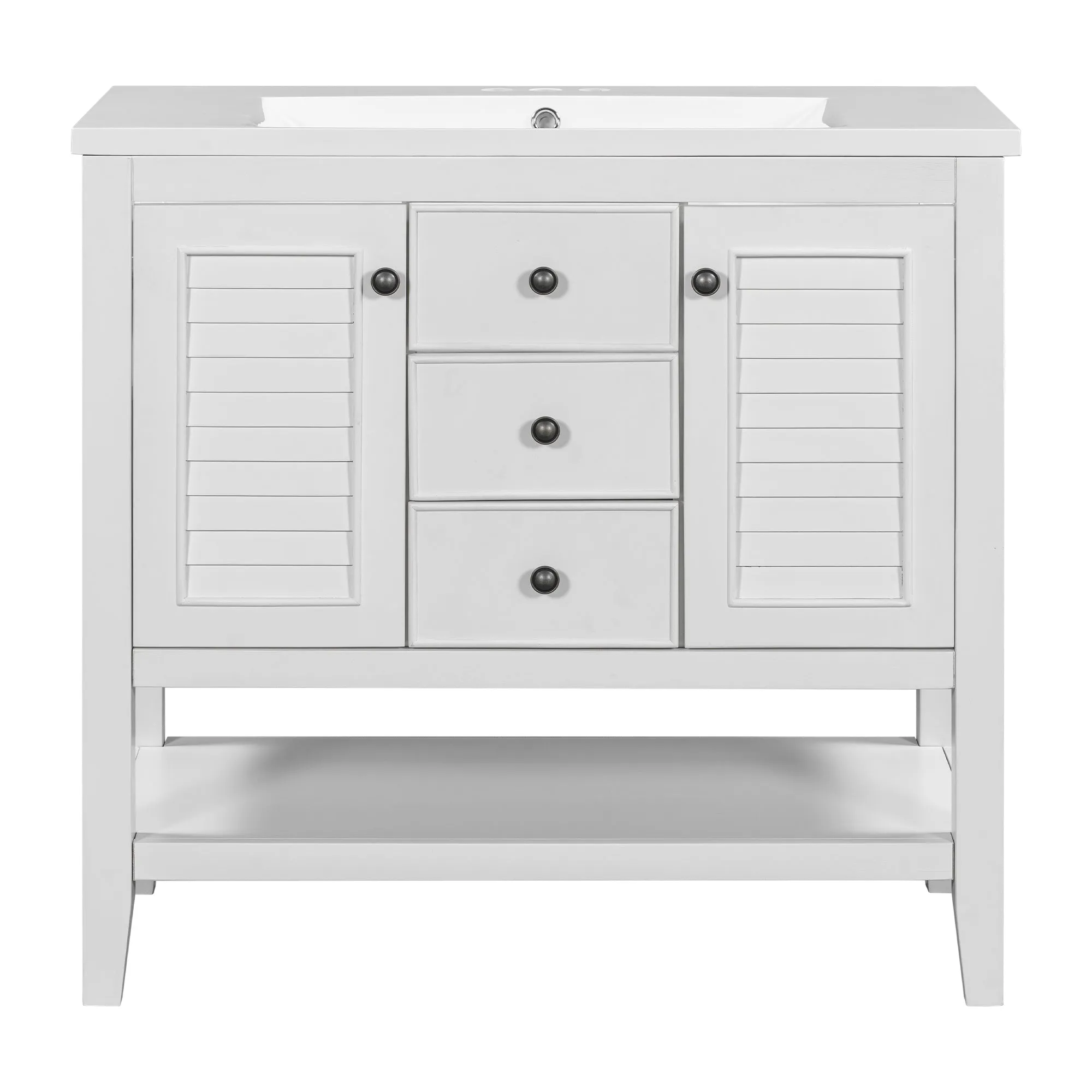 Bathroom Vanity with Ceramic Basin