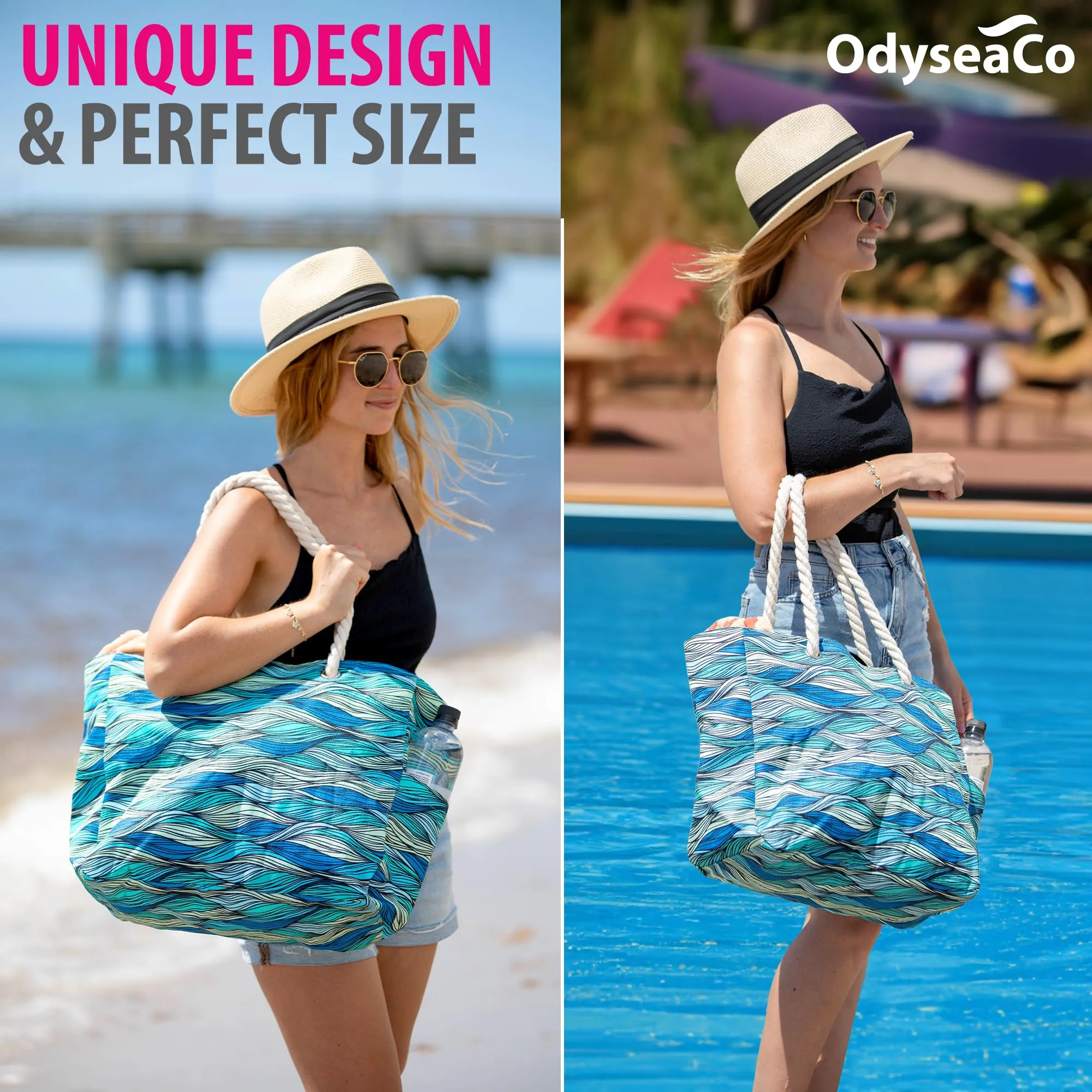 Beach Bags for Women - Large Beach Tote Bag - Beach Bags Waterproof Sandproof