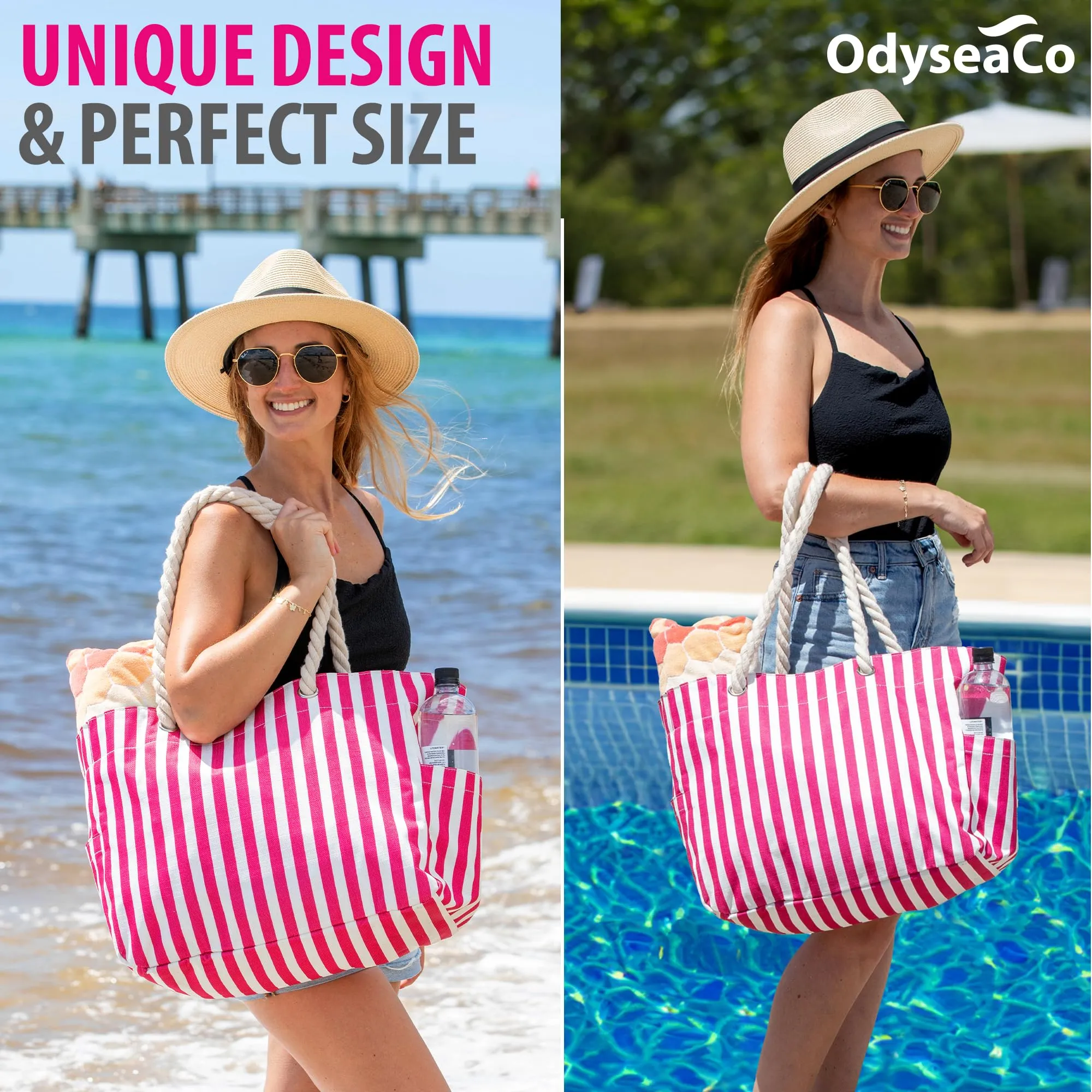 Beach Bags for Women - Large Beach Tote Bag - Beach Bags Waterproof Sandproof