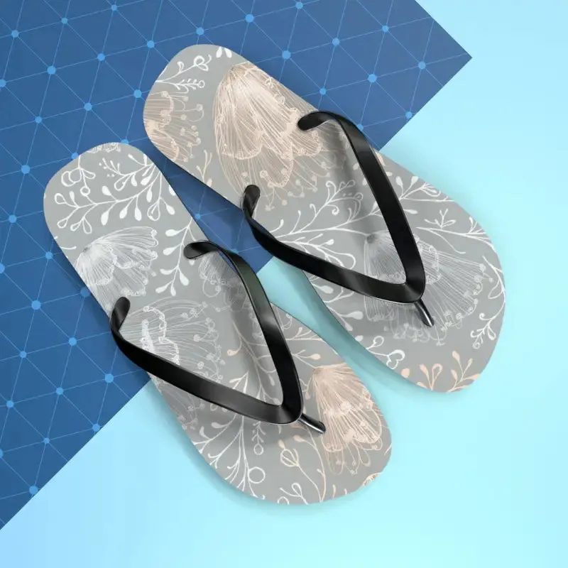 Chic Delicate Flowers Flip Flops for Summer Comfort