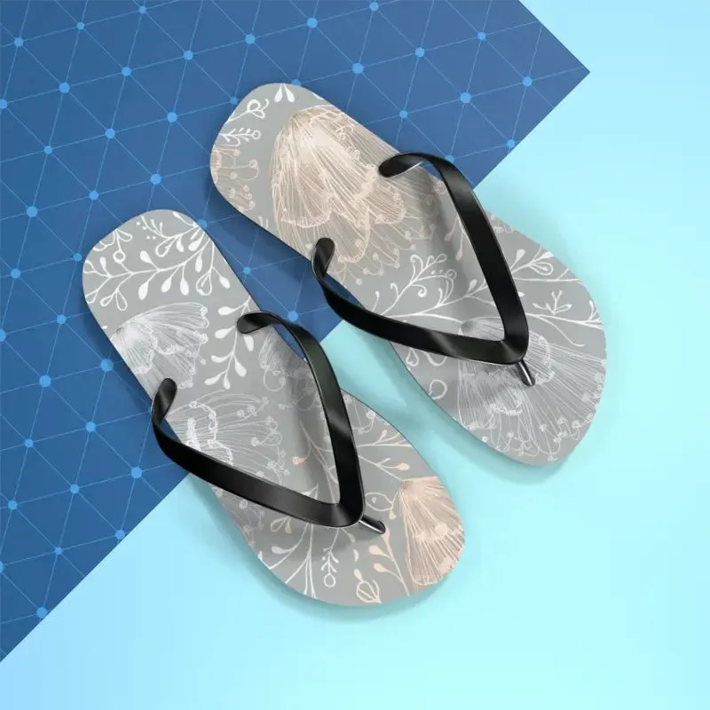Chic Delicate Flowers Flip Flops for Summer Comfort
