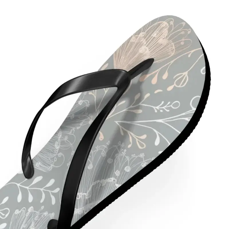 Chic Delicate Flowers Flip Flops for Summer Comfort