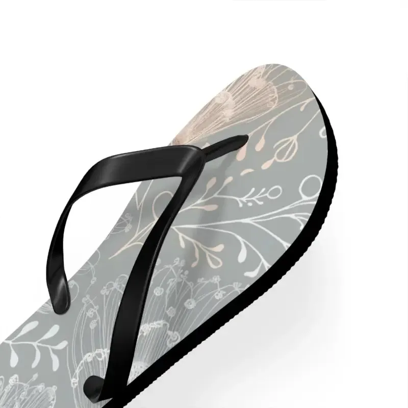 Chic Delicate Flowers Flip Flops for Summer Comfort