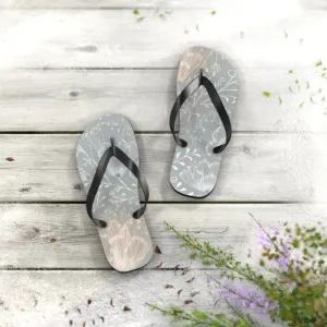 Chic Delicate Flowers Flip Flops for Summer Comfort