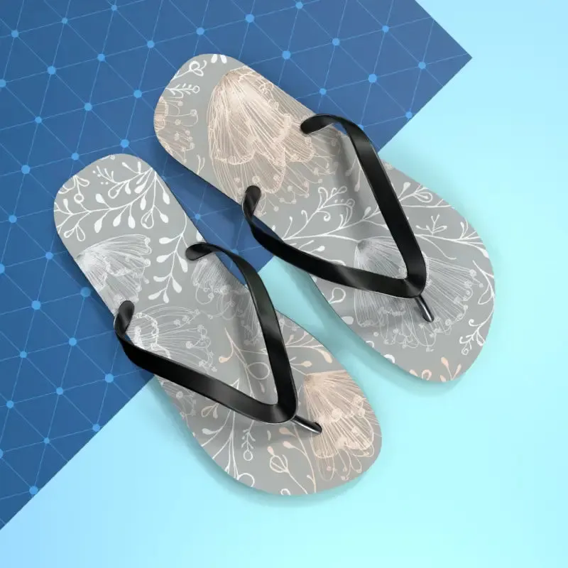 Chic Delicate Flowers Flip Flops for Summer Comfort