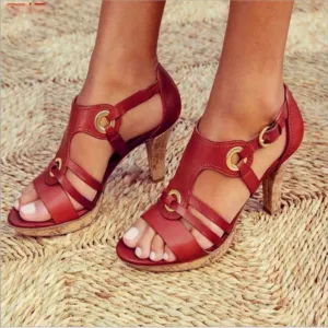 Chunky High Heel Platform Sandals