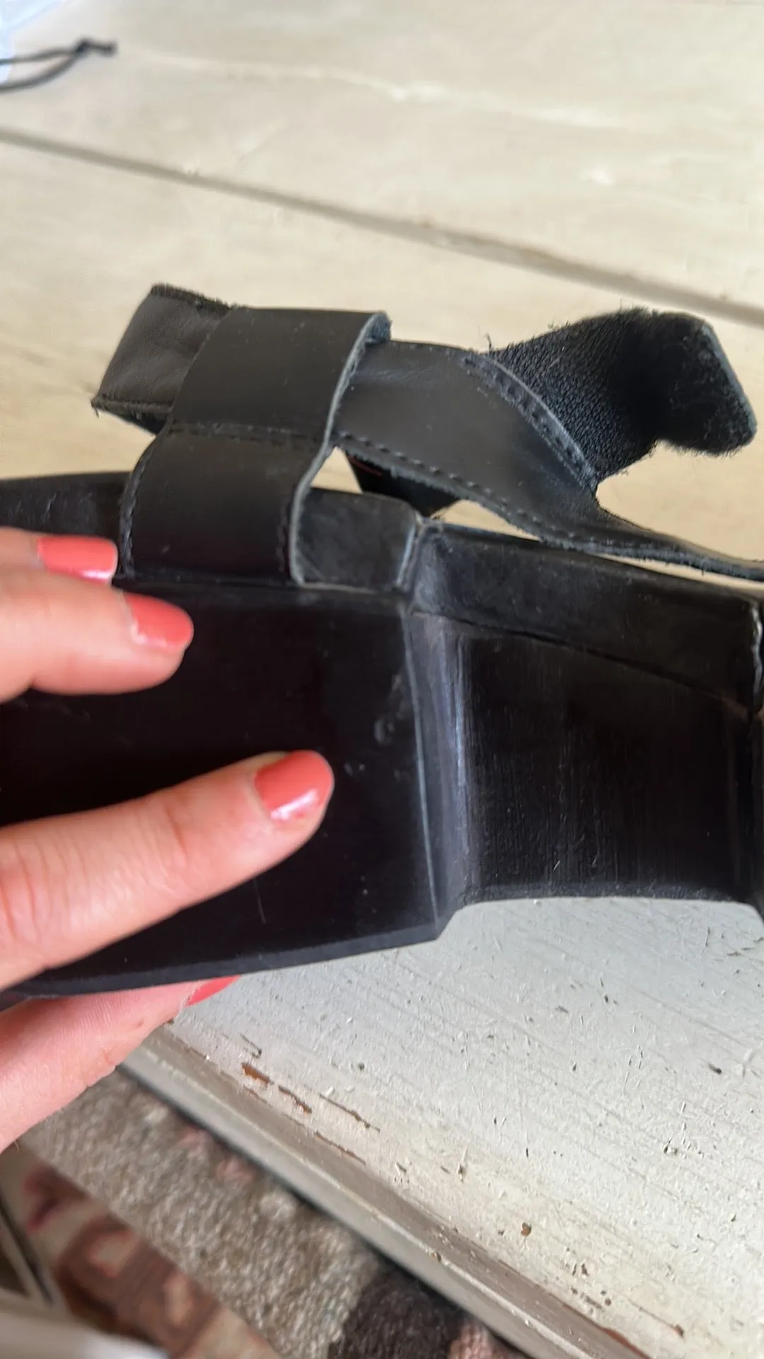 JEFFREY CAMPBELL LEATHER FLATFORM SANDALS  // SIZE 7.5
