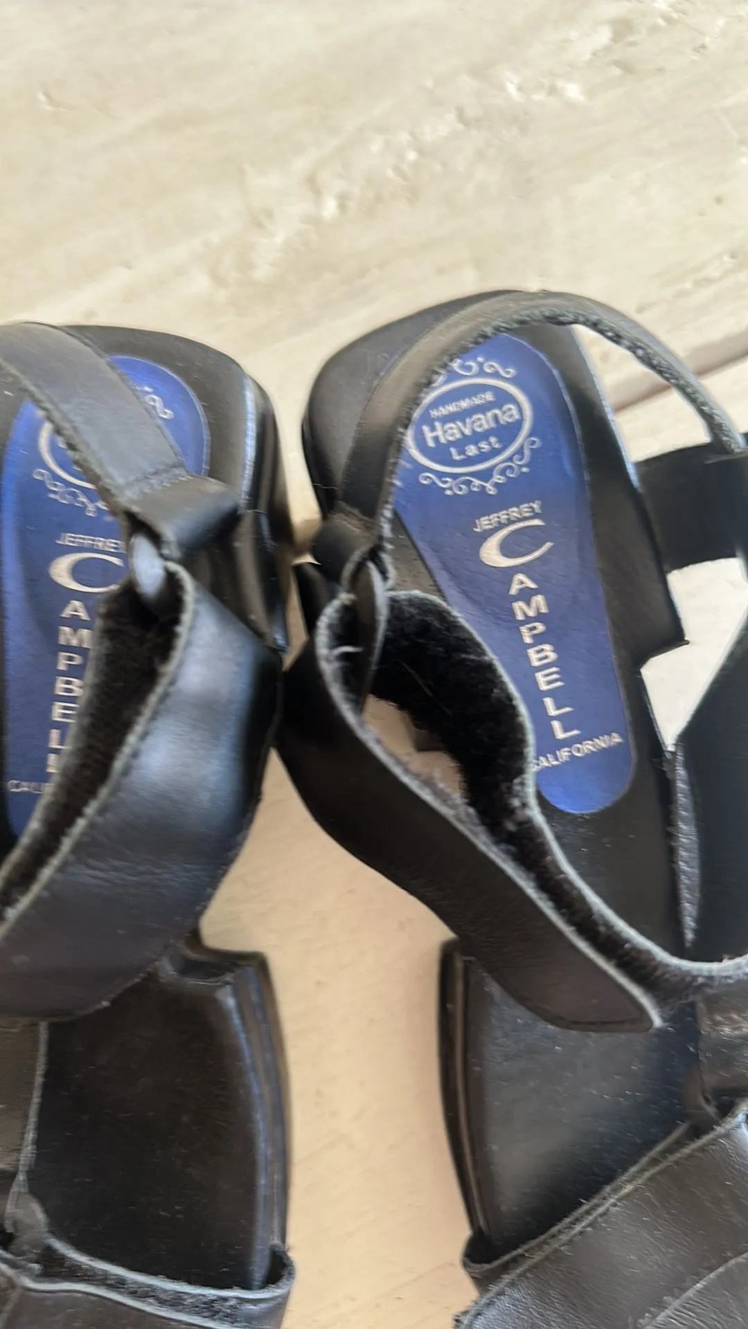 JEFFREY CAMPBELL LEATHER FLATFORM SANDALS  // SIZE 7.5
