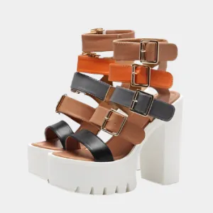 Joskaa 2024 New Fashion Gladiator Chunky Sandals