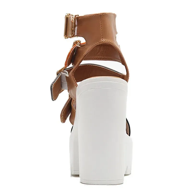Joskaa 2024 New Fashion Gladiator Chunky Sandals