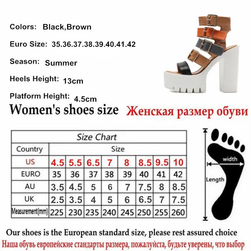 Joskaa 2024 New Fashion Gladiator Chunky Sandals