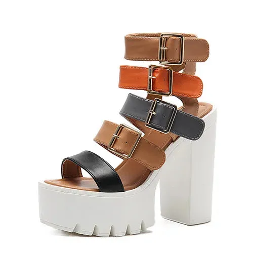 Joskaa 2024 New Fashion Gladiator Chunky Sandals