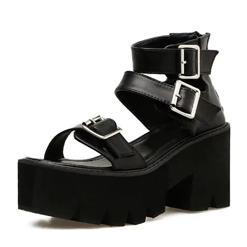Joskaa 2024 New Summer Fashion Chunky Sandals