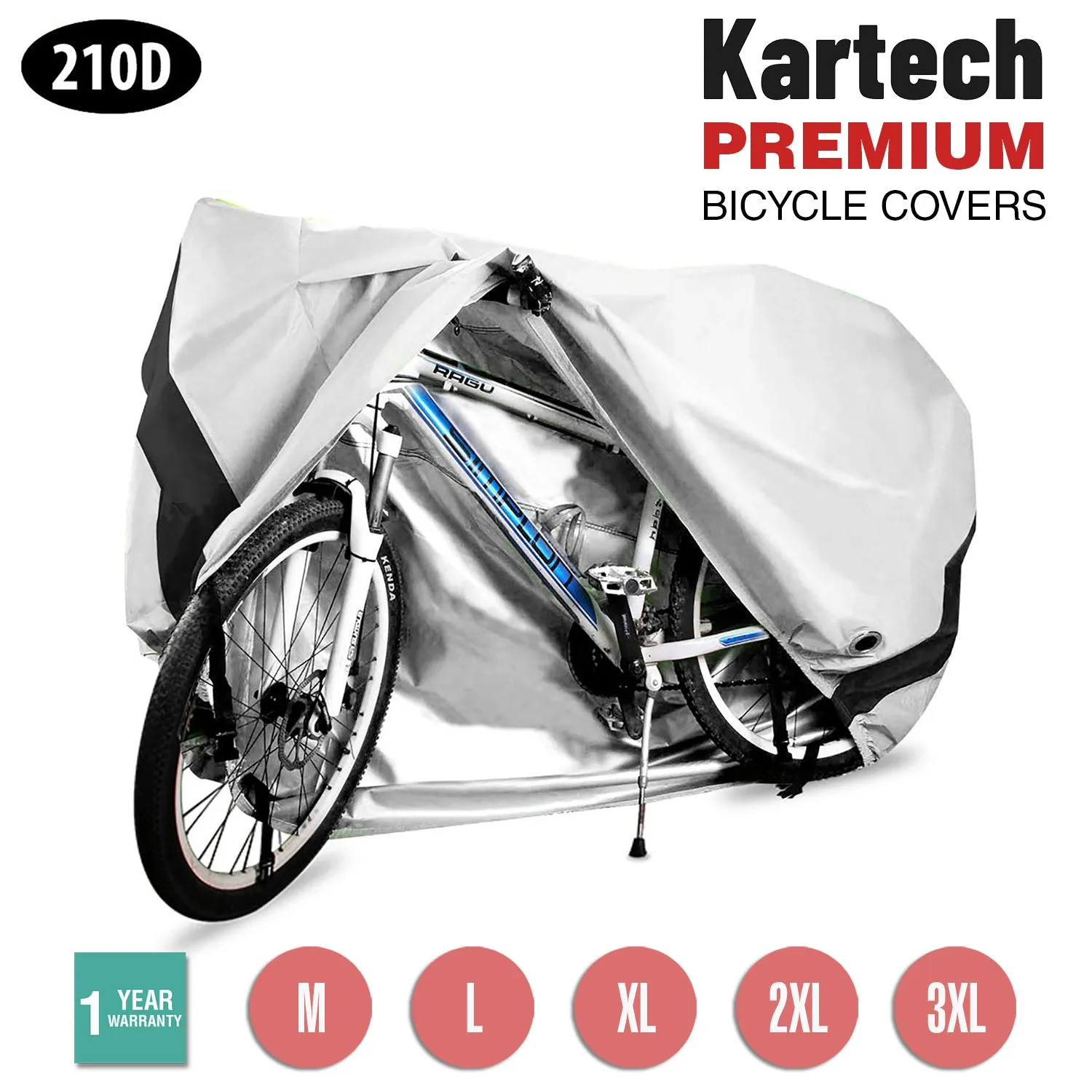Kartech Bicycle Cover Waterproof Bike Dust Rain Protector UV Sun Duty Outdoor
