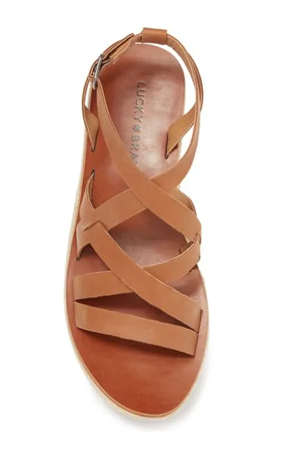 Lucky Brand Women's Jasmei Espadrille Platform Wedge Sandal MACAROON