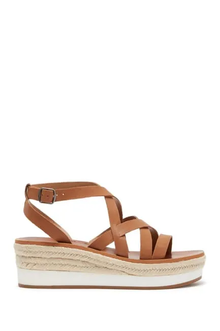 Lucky Brand Women's Jasmei Espadrille Platform Wedge Sandal MACAROON