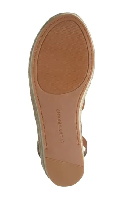 Lucky Brand Women's Jasmei Espadrille Platform Wedge Sandal MACAROON