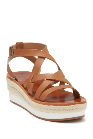 Lucky Brand Women's Jasmei Espadrille Platform Wedge Sandal MACAROON