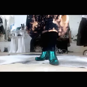 Marlene Ankle Boot - Green metallic