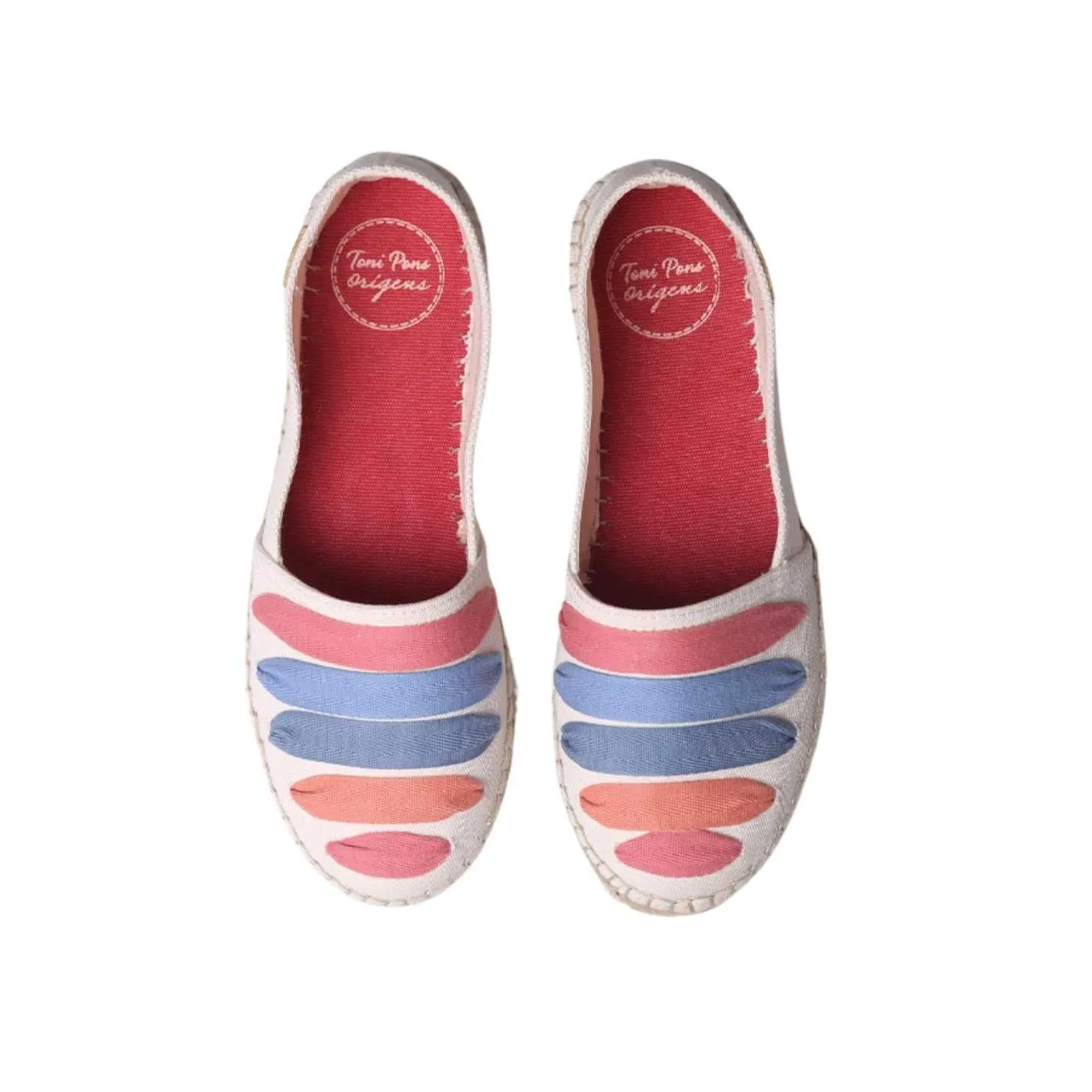Multicolor Cotton Blend Espadrilles for Women - Rose-CM