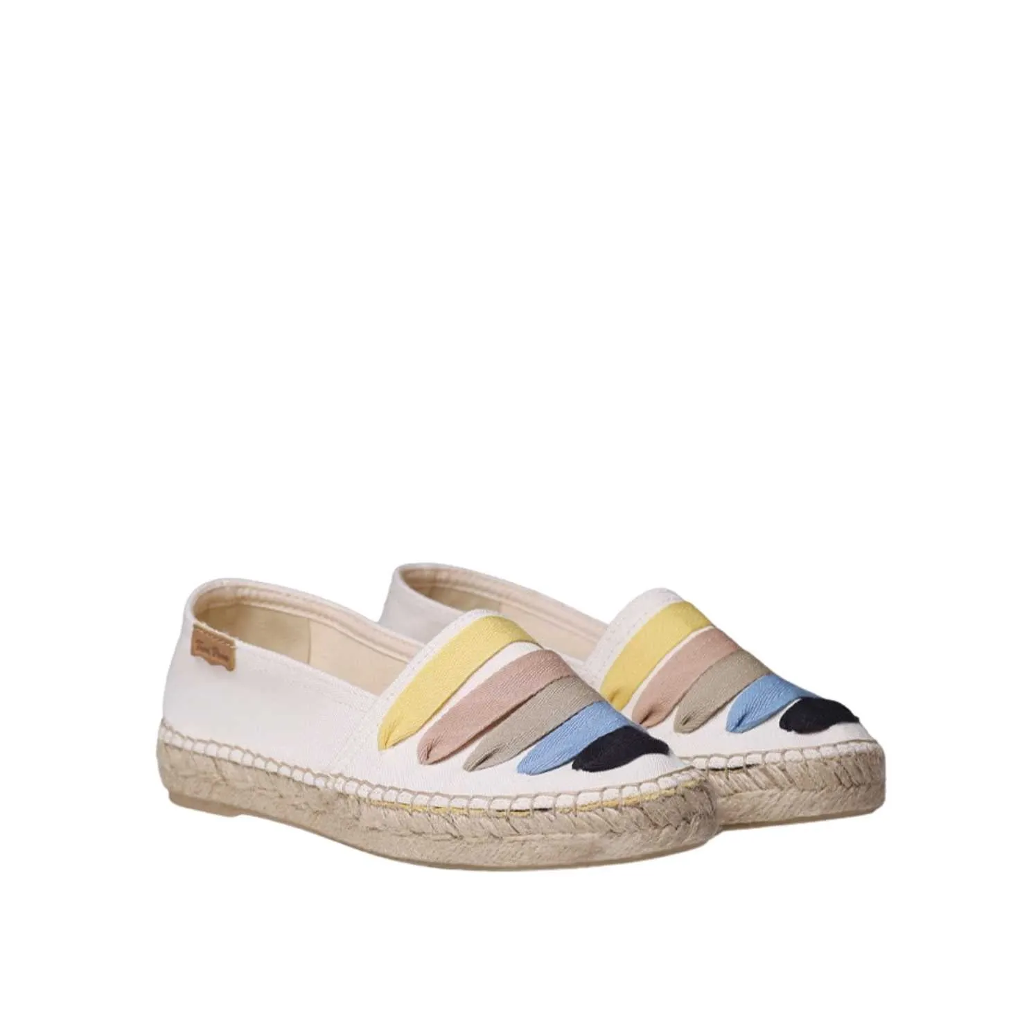 Multicolor Cotton Blend Espadrilles for Women - Rose-CM
