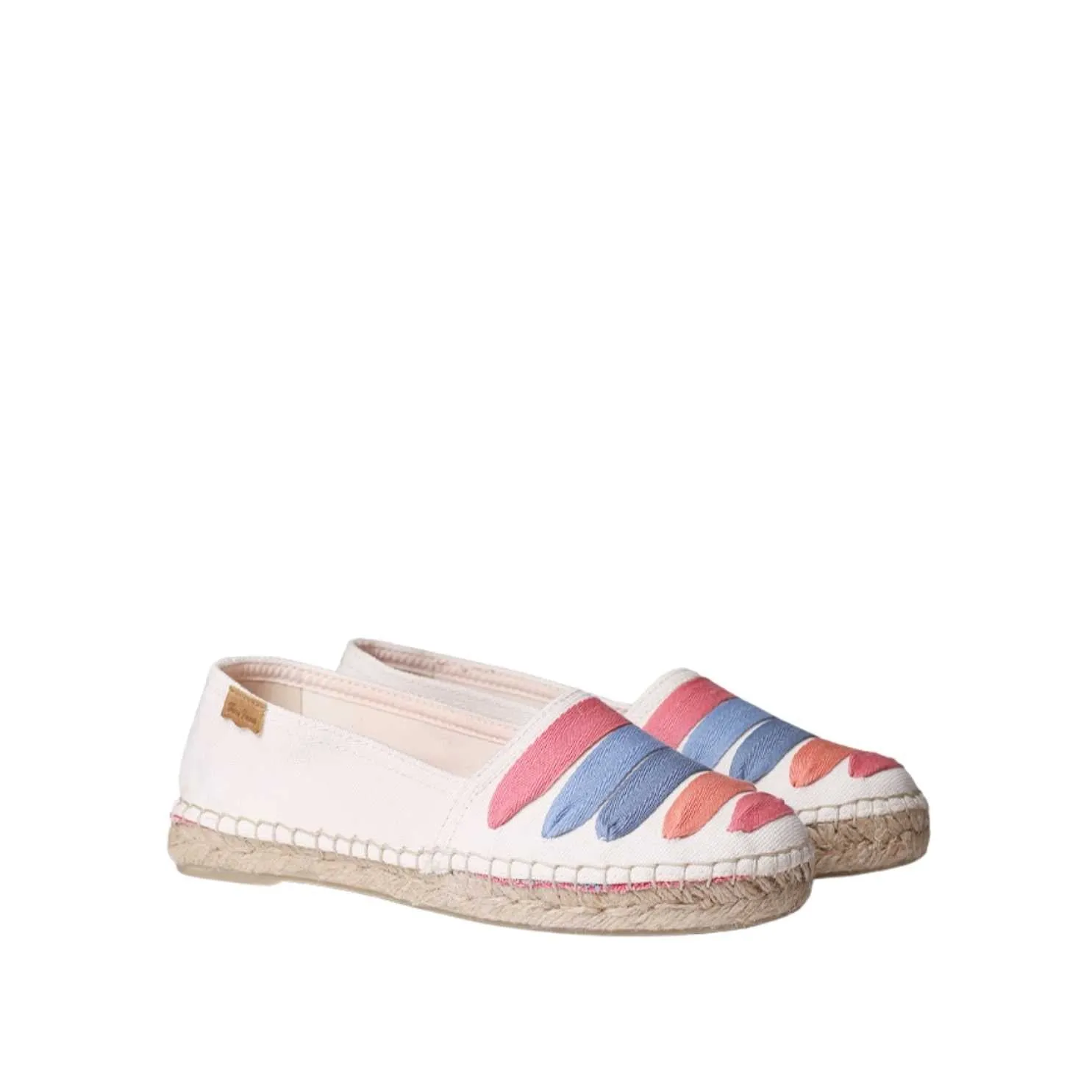 Multicolor Cotton Blend Espadrilles for Women - Rose-CM