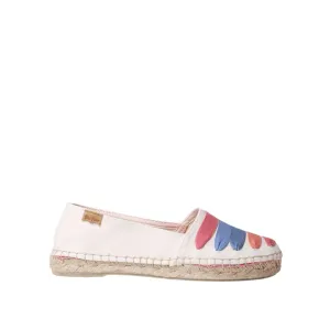 Multicolor Cotton Blend Espadrilles for Women - Rose-CM