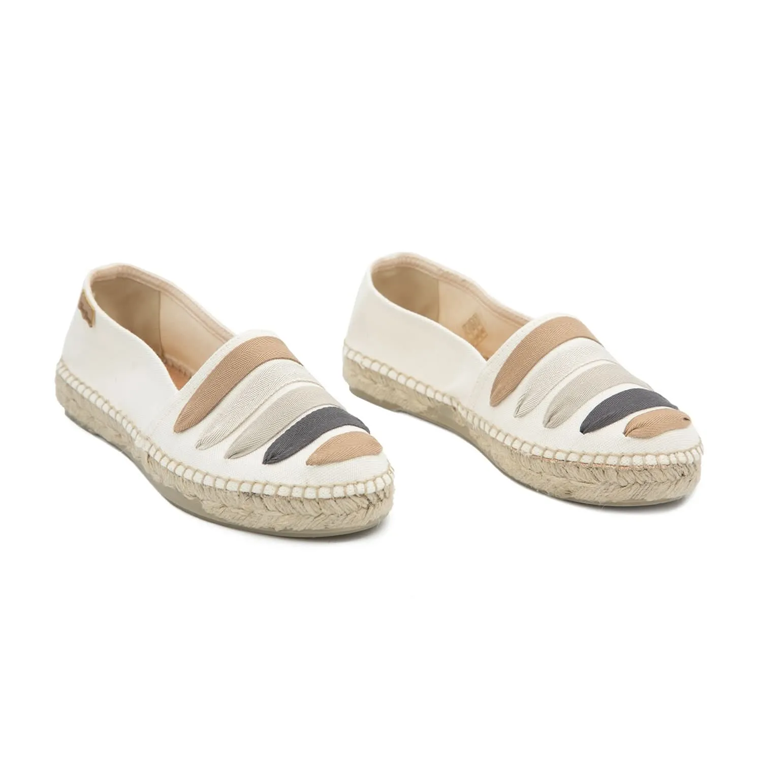 Multicolor Cotton Blend Espadrilles for Women - Rose-CM