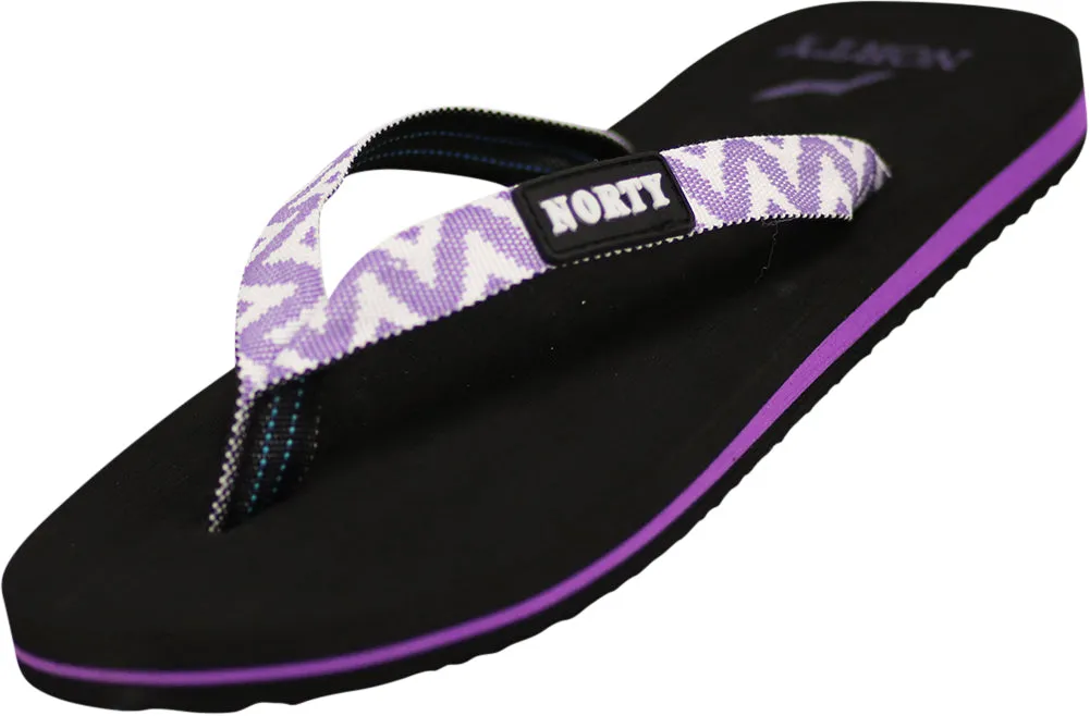 NORTY Women's Thong Flip Flop Sandal for Beach, Pool and Everyday - Runs Two Sizes Small