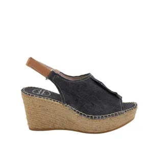 Plain Canvas Wedge Espadrille for Women - Lugano