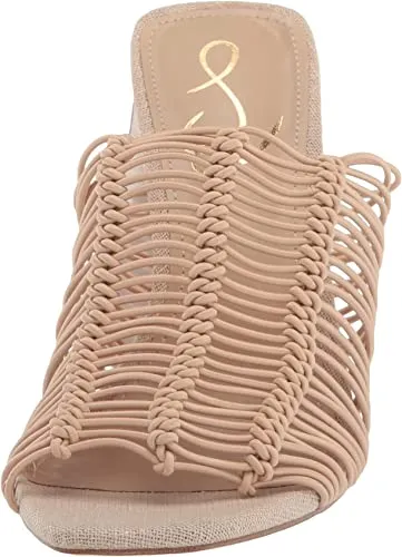 Sam Edelman Laurette Almond Multistraps Slip On Open Toe Block Heel Sandals