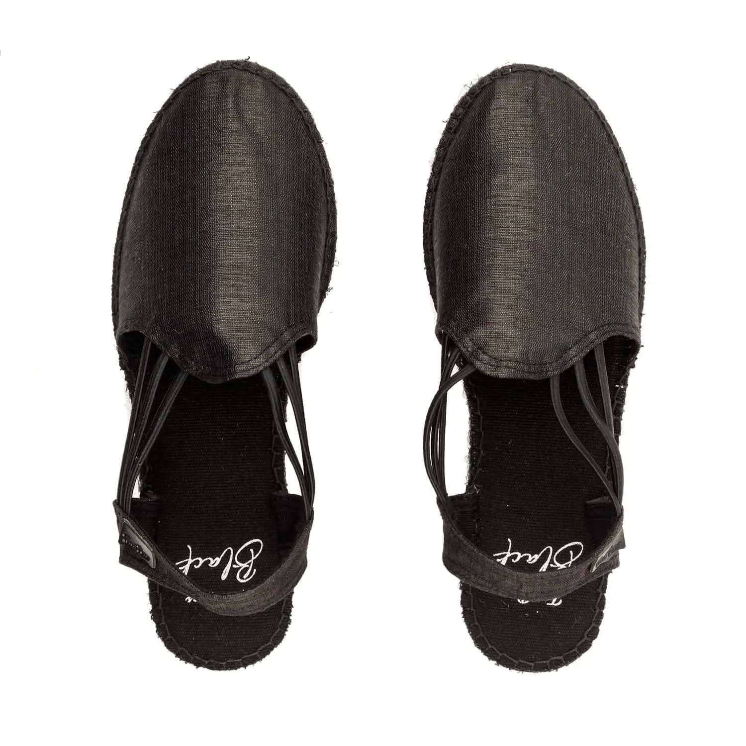 Silk Wedge Espadrille for Women - Neus-BK