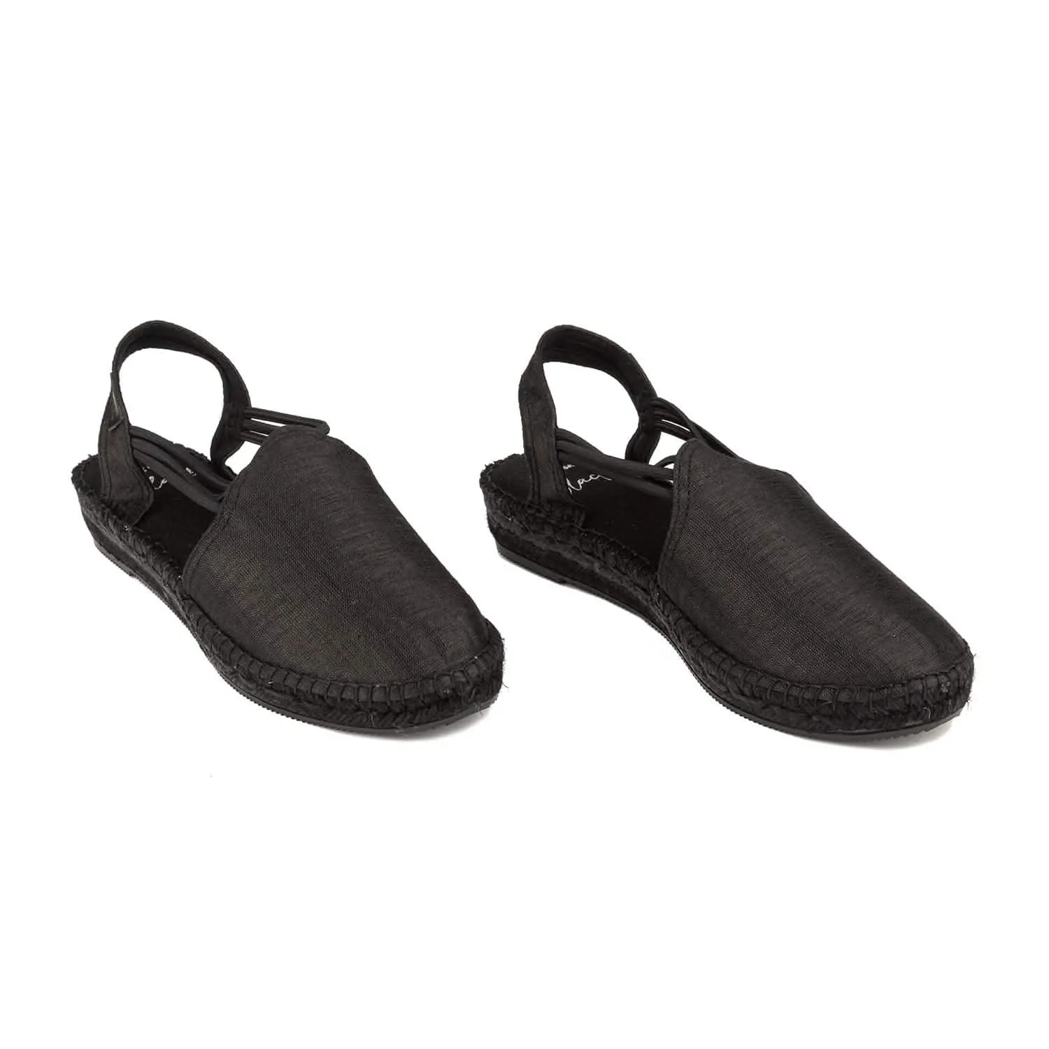 Silk Wedge Espadrille for Women - Neus-BK
