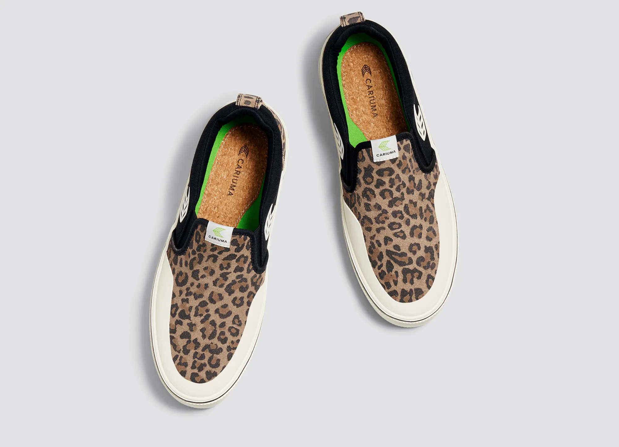 SLIP-ON PRO Leopard Print Suede Black Canvas Ivory Logo Sneaker Women