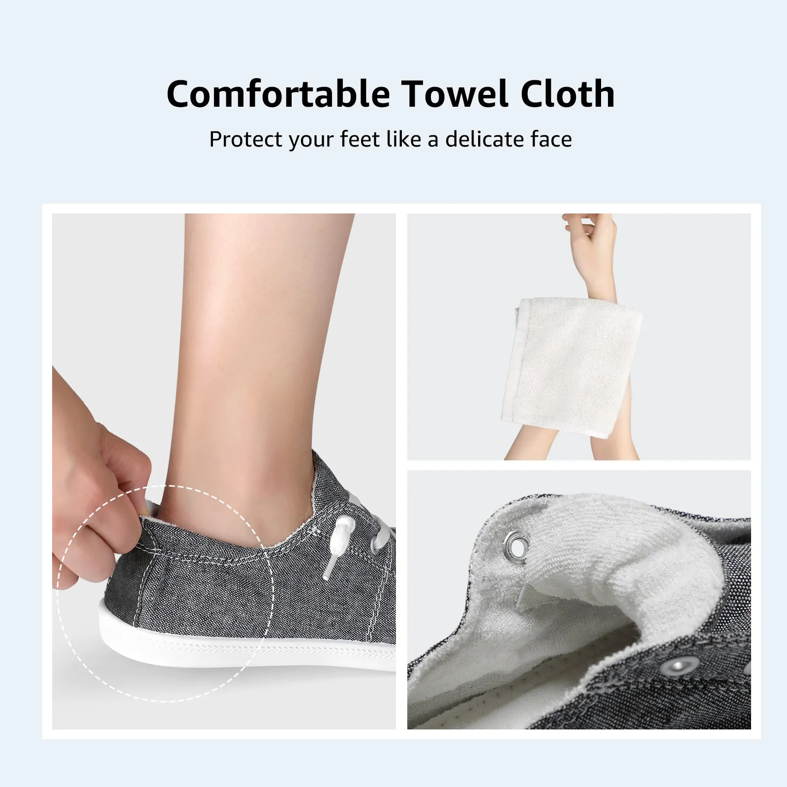 STQ Womens Slip On Sneakers, Comfort Casual Canvas Shoes