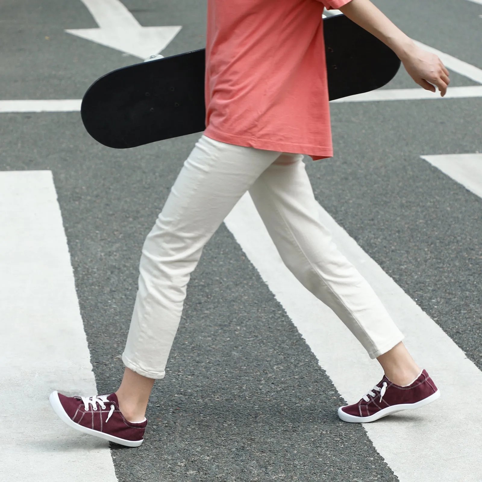 STQ Womens Slip On Sneakers, Comfort Casual Canvas Shoes