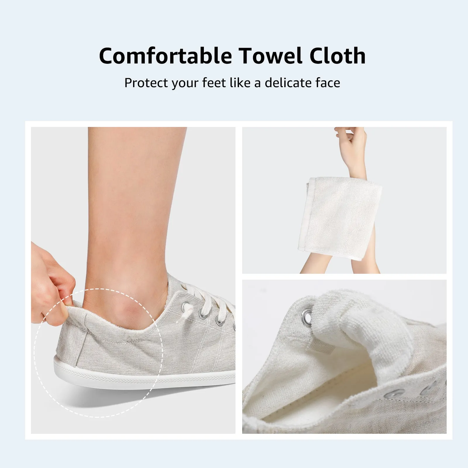 STQ Womens Slip On Sneakers, Comfort Casual Canvas Shoes