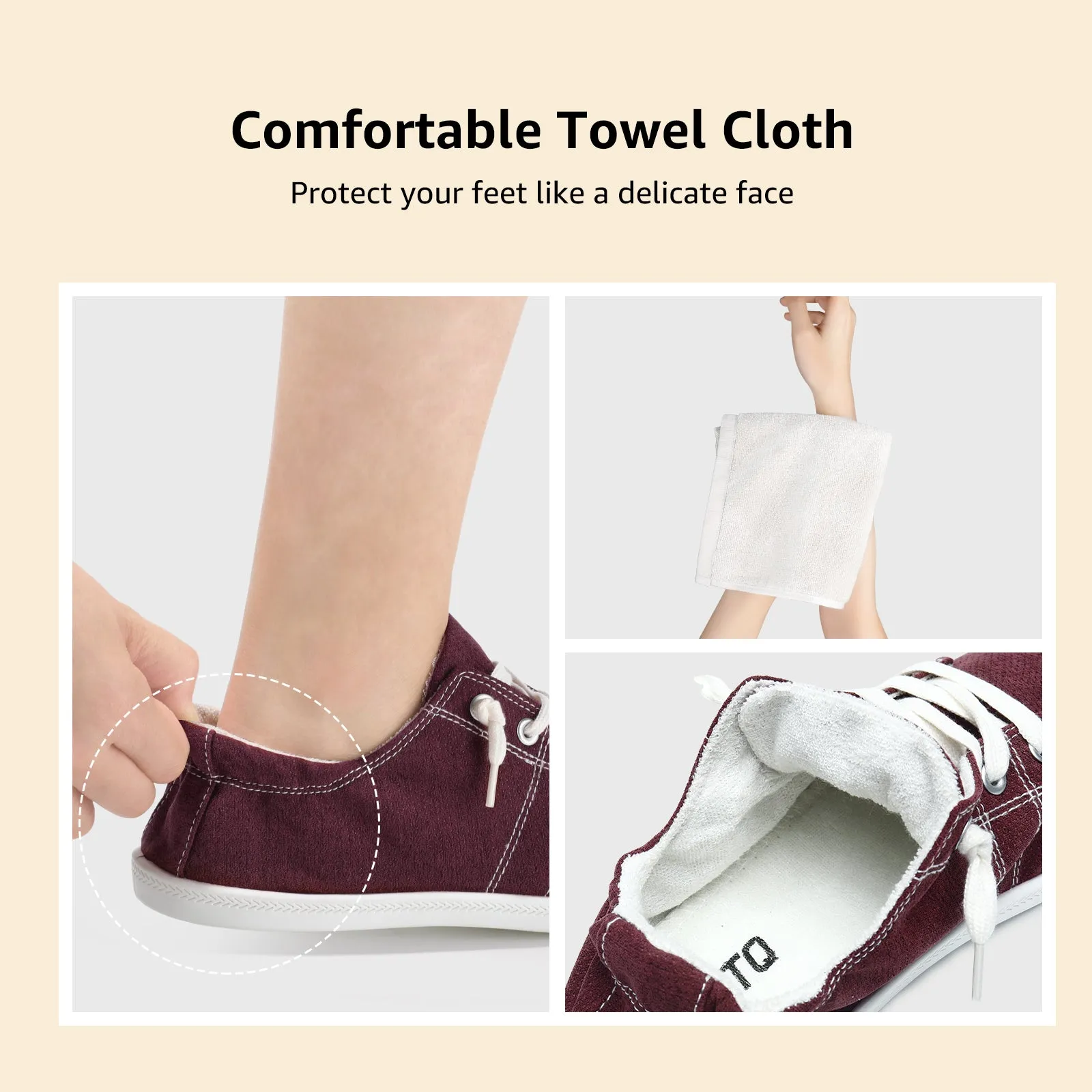 STQ Womens Slip On Sneakers, Comfort Casual Canvas Shoes